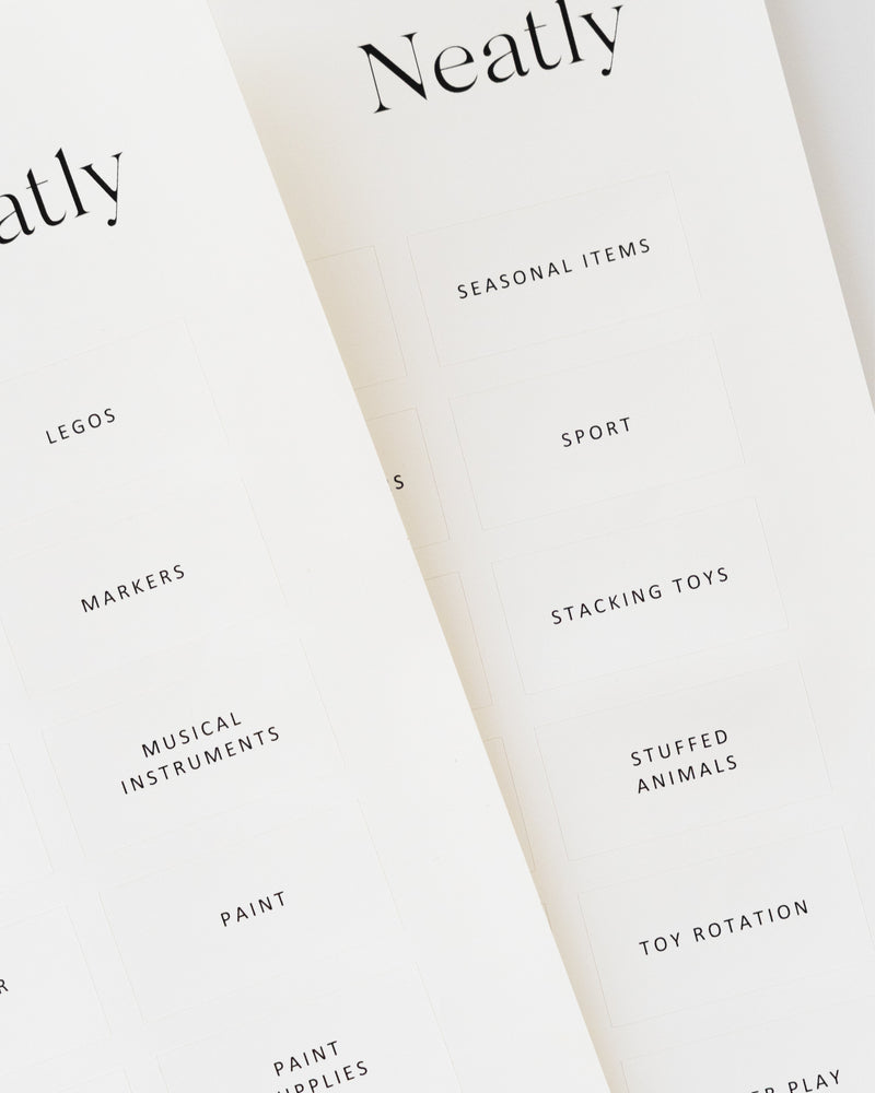 White paper with 'Neatly' branding and text on a white background
